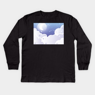 Lofi Dreams Cloudy Day Kids Long Sleeve T-Shirt